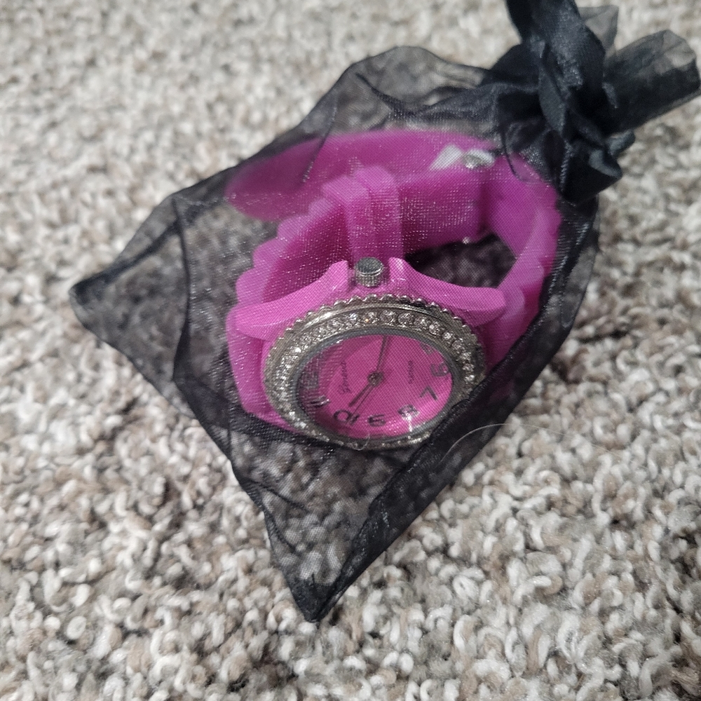 Jelly rhinestone watch